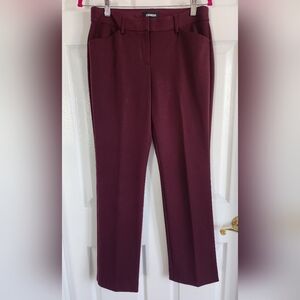 Express Women's Burgundy Plum Editor Dress Pants